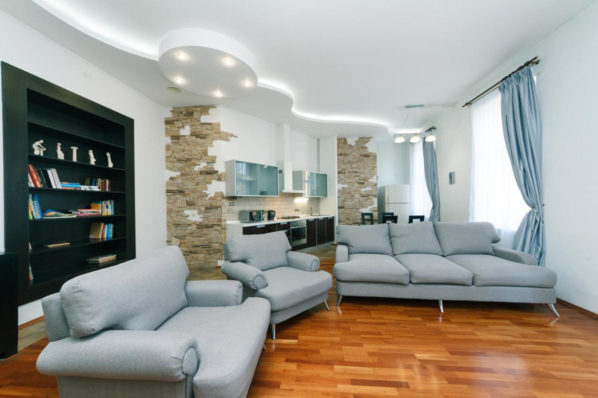 Ferienwohnung Lux Near Maidan, Khreschutyk 3Br Kiew Exterior foto