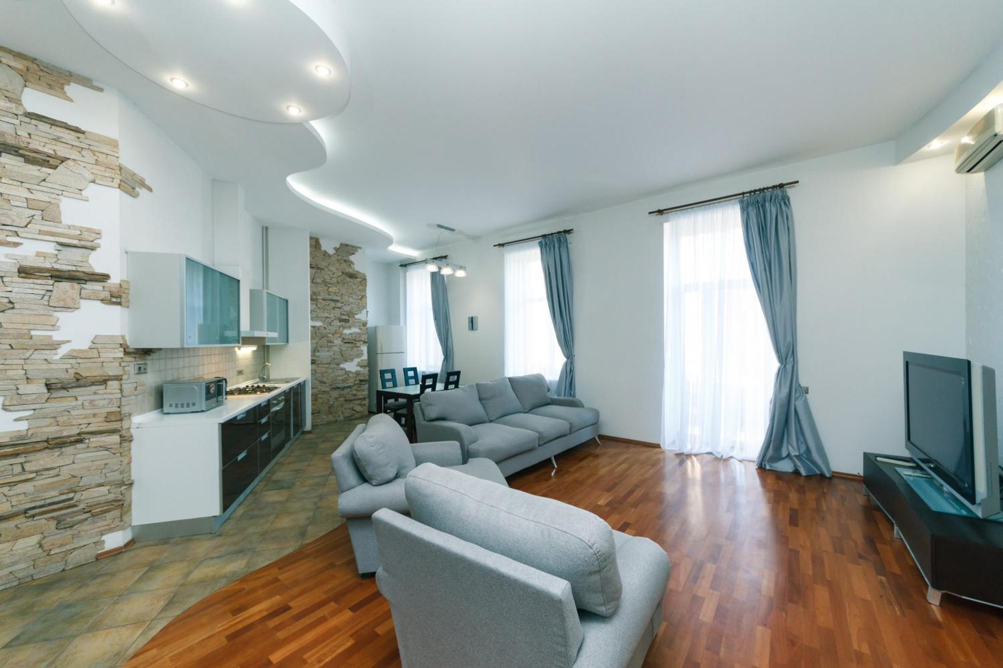 Ferienwohnung Lux Near Maidan, Khreschutyk 3Br Kiew Exterior foto